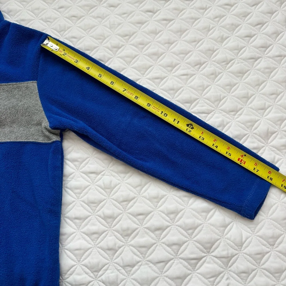 The Children's Place Blue Gray Stripe Quarter Zip Fleece Sweatshirt Size M